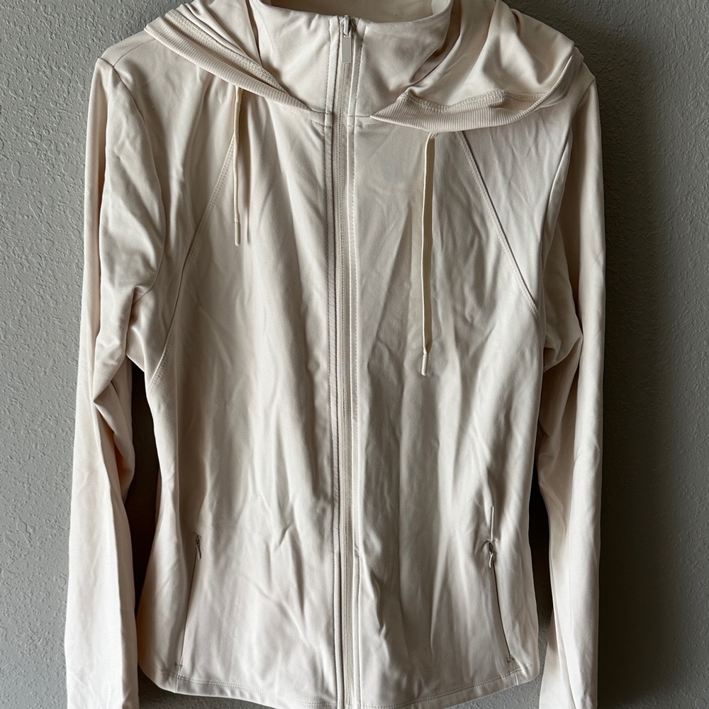 Jockey Women's Light Cream Zip-Up Jacket